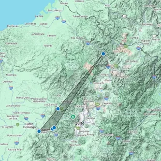 A map showing the distribution of a plant species